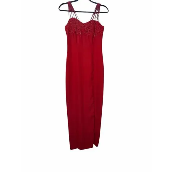 Celavie Collection Red Gown with Sequin Embellishment - Picture 16 of 16